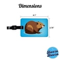 thumbnail image 3 of Beaver Cute Profile Faux Leather Travel Luggage Tag, 3 of 7