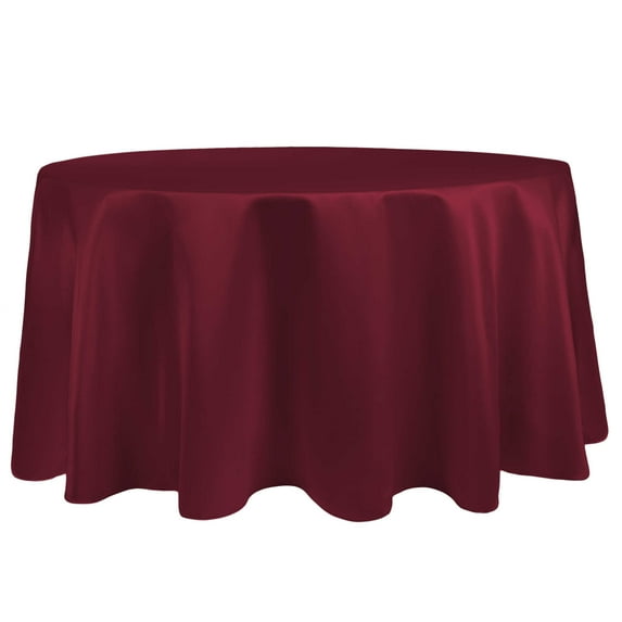 Ultimate Textile Bridal Satin 132-Inch Round Tablecloth