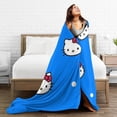 thumbnail image 4 of Hello Kitty Throw Blanket, Cozy Flannel Blankets For Boys Girls, Super Soft Warm Blanket For Couch Sofa Bed, 4 of 9