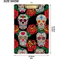 thumbnail image 3 of Coolnut 12"x9" Skull Clipboard A4 Size Standard Size Clipboards Decorative Clipboard with Low Profile Metal Clip for Office, School, Nurses, Students, 3 of 7
