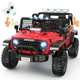 thumbnail image 6 of VIBESPARK 24V 2-Seater XL Ride on Toys with Remote Control for Toddlers, 7AH Battery Powered Ride on Electric Truck Car for Kids w/ Bluetooth, FM Radio, Colored Lights, MP3, Spring Suspension, Red, 6 of 9