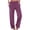 Purple, variant on DeHolifer Womens Pants Wide Leg Elastic Waisted Solid Color Loose Comfy Pants with Pocket Gray 2XL