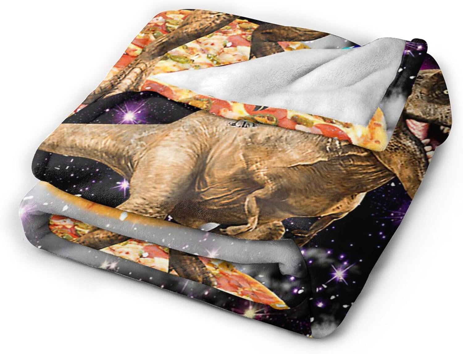 Funny Cat Dinosaur Blanket Soft Cozy Galaxy Space Rainbow Food Fleece Plush Throw Blanket All Season Ultra Warm Lightweight Fuzzy Taco Pizza Blanket Gifts for Girls Boys Women Men Bed 60"x80"
