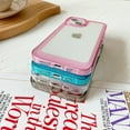 thumbnail image 3 of Case for iPhone 13 6.1 Inch, Clear Soft Silicone Bumper Protective Retro Color Transparent Shockproof Slim Phone Case Cover for iPhone 13 6.1 Inch - Pink, 3 of 4