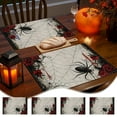 thumbnail image 2 of Mom's Best 4 manteles individuales de tela de araña para mesa de comedor, resistentes al calor y antideslizantes., 2 of 6