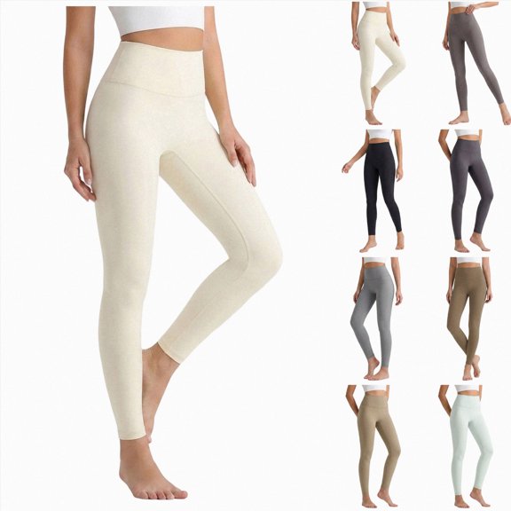 COMVALUE Buttery Soft Leggings for Women - High Waisted Tummy Control No See Through Workout Yoga Cycling Tights Pants Light Green L