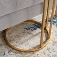 thumbnail image 3 of Walker Edison Table Ronde Moderne - Faux Marbre Blanc/or, 3 of 9