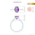 thumbnail image 4 of ANGARA Natural Prong-Set Cushion 2 ct Amethyst Solitaire Ring in 14K White Gold for Women (Size-9x7mm) | February Birthstone, Birthday, Anniversary, Jewelry Gift for Women | Natural Amethyst Ring, 4 of 9