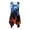 Blue Fire, variant on HELLHERO Side Pockets Sleeveless Sundress, Tropical Floral Print Summer Sleeveless Dress Premium Polyester Round Neck Asymmetric Hem Midi Dress Tank