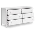thumbnail image 4 of Signature Design by Ashley Hallityn 6 Drawer Dresser, White, 4 of 9