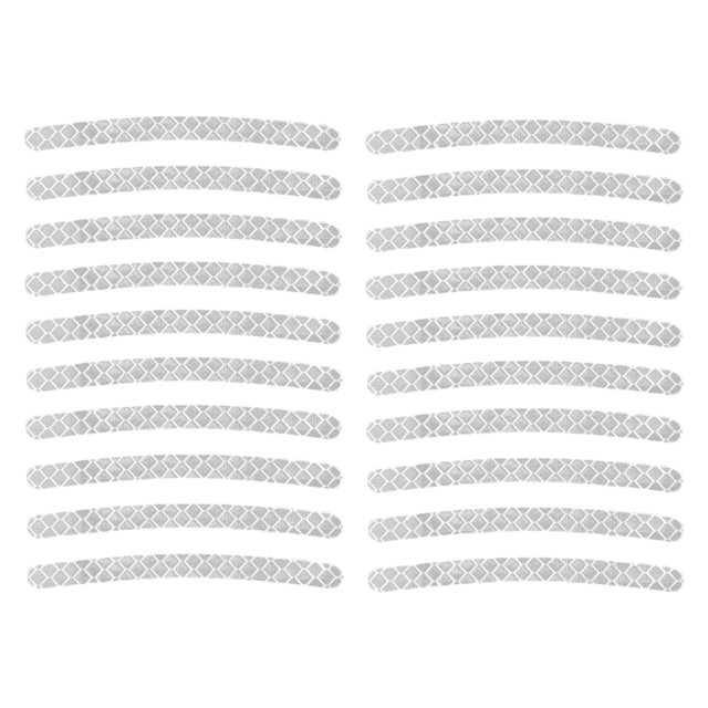 Pegatina reflectante para rueda de coche de 20 piezas, cinta adhesiva con rayas reflectantes para camión Gris Sharpla Pegatina reflectante