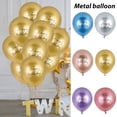 thumbnail image 2 of Globo de feliz cumpleaños de 3 piezas, globo de látex metálico de 12 pulgadas, ramo cromado para cumpleaños, fiesta de bienvenida al bebé, suministros para fiestas Muyoka Hogar, 2 of 2