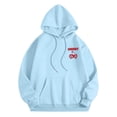 thumbnail image 4 of Wxolcjlv Womens Cherry Print Pullover Hoodies Oversized Drawstring Hooded Sweatshirts Fall Cute Tops, 4 of 7