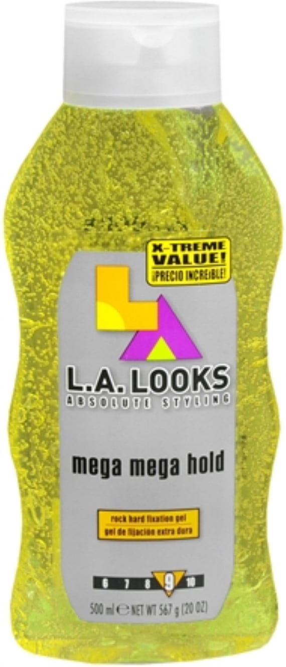 L.A. LOOKS Styling Gel Mega Mega Hold, 20 oz (Pack of 2)