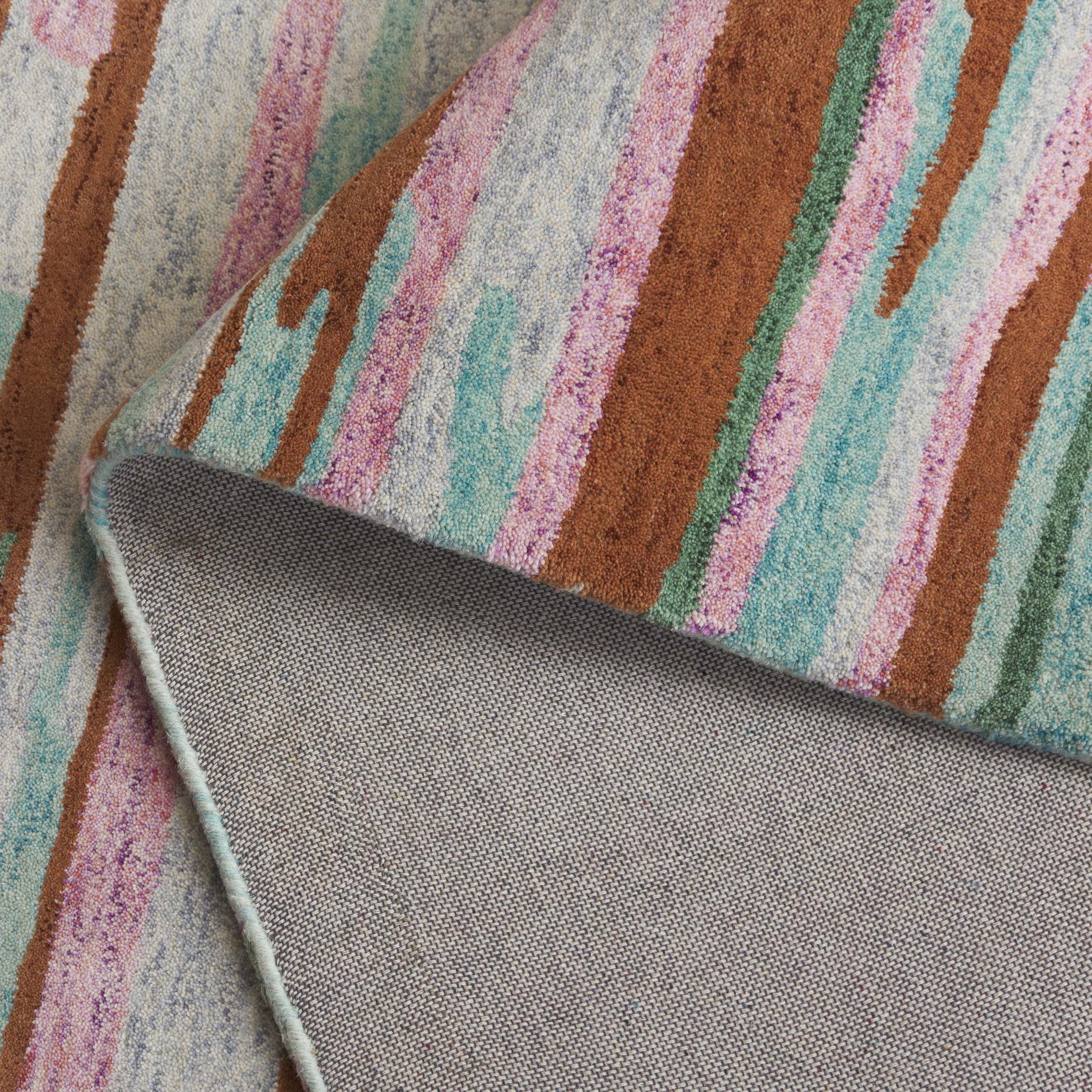 SAFAVIEH Bellagio Jannah Abstract Area Rug, Green/Pink, 6' x 6' Square