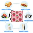 thumbnail image 5 of Haosy 3 Pack Reusable Ziploc Bags BPA Free Healthy Food Storage Bag Leakproof Sandwich Snack Freezer Bags Lovely Strawberry, 5 of 7