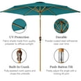 thumbnail image 6 of Best Choice Products 10ft Outdoor Woodgrain Pattern Steel Market Patio Umbrella w/ Crank, Tilt - Cerulean, 6 of 7