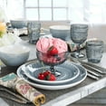 thumbnail image 3 of Euro Ceramica Fez Reactive 16 Piece Dinnerware Set (Cereal Bowl Assorted) - Service for 4 Grey, 3 of 5