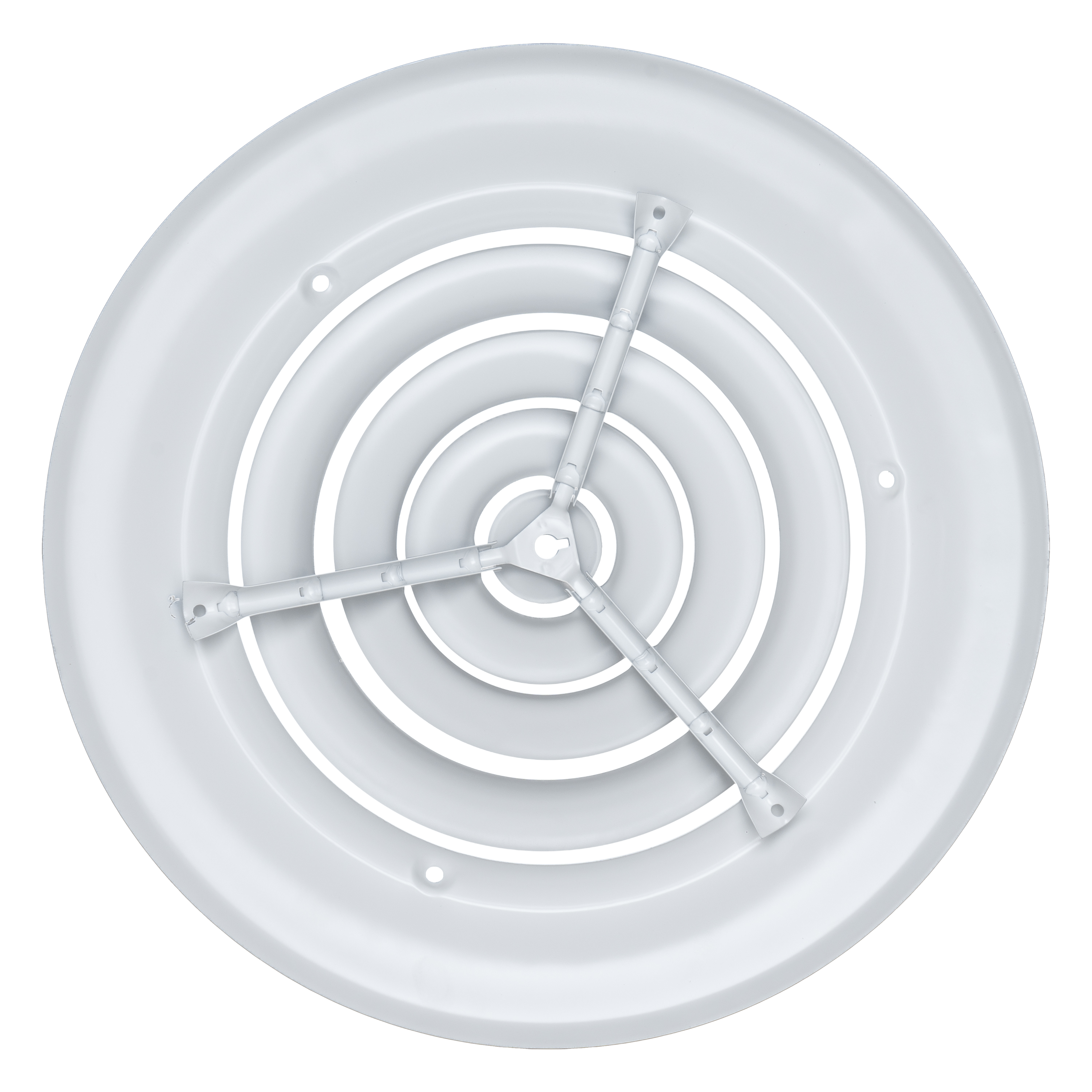 Fits 10 Inch Neck Air Duct | Steel Round Air Supply Diffuser for Ceiling by Handua | Round Diffuser Vent Cover | White | Outer Dimension: 13-15/16"