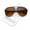 Black / Orange Gradient, variant on sunglassLA - Retro Large  Blue Blocking Lens Aviator Sunglasses 60mm - 60mm