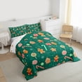 thumbnail image 3 of Feelyou Lollipop Candy Queen Comforter Set, Kawaii Gingerbread Man Bedding Sets, Cartoon Christmas Style Reversible Bedding Comforter Set, Lightweight Room Decor, 3 Pieces, 3 of 8