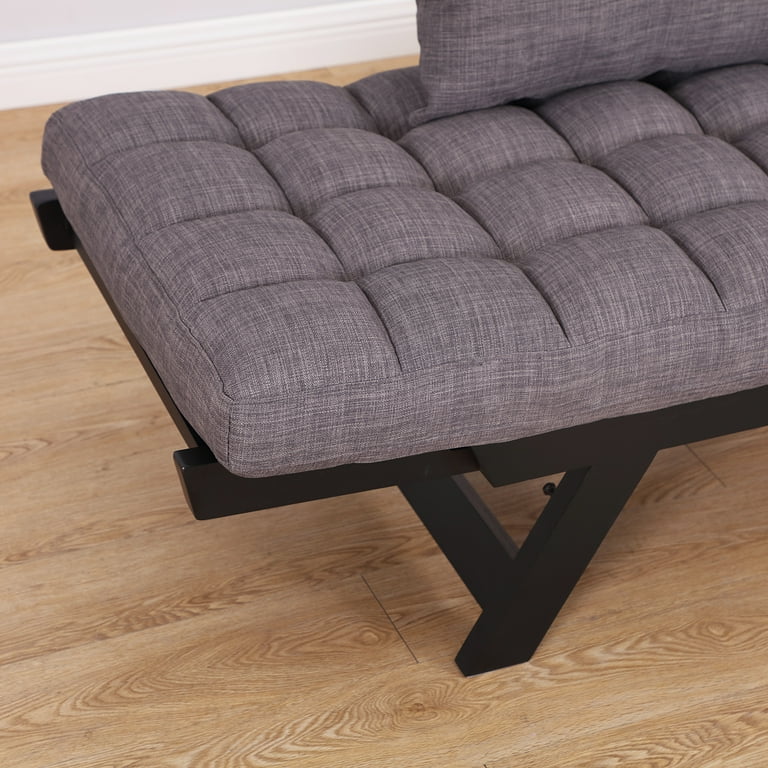 Homcom 3 position convertible chaise lounge sofa bed sale