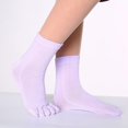 thumbnail image 1 of Calcetines de yoga de cinco dedos, calcetines de algodón para mujer, calcetines antideslizantes, calcetines deportivos profesionales para interiores, calcetines de yoga para mujer, 1 of 6