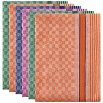 Unique Bargains Waffle Weave Cotton Absorbent Kitchen Dish Towels 15"x25" Multicolor