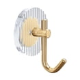 thumbnail image 2 of Adhesive Wall Hooks Acrylic Shower Hooks For Hanging Gold Self-adhesive Hooks Towel Holder Bathroom, 2 of 5