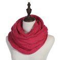 thumbnail image 3 of Nueva bufanda infinita de lana tejida con cable de color sólido para mujer, bufanda de invierno con cuello vuelto, bufandas circulares AC041, 3 of 5