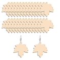 thumbnail image 2 of 50 Pcs Kids Decor Blank Wood Pieces Wooden Earring Making Kit Party Ear Decor, 2 of 3