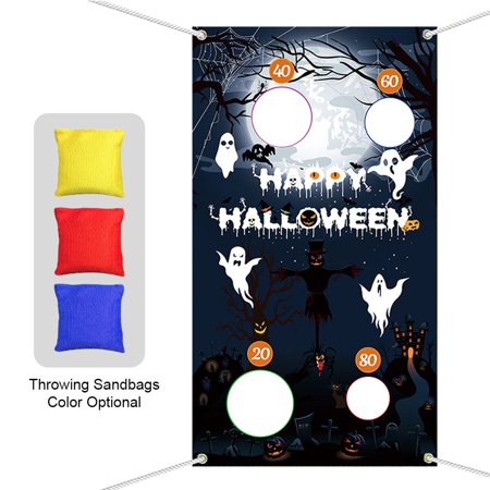 Funny Carnival Games Toys Party Games Banner Ghost Throwing Game Outdoor Toy Play Bean Bags Safe Tossing Throwing GHOST