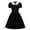 Black, variant on QLEICOM 1950's Dresses for Women Vintage, Stand Collar Lapel Contrasting Dress, V-Neck Stretch Slim High Waist Swing Dress, Audrey Hepburn Style Party Dresses Red XXL