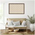 thumbnail image 3 of Kate and Laurel Framed Fabric Pinboard 38 x 26, Green Lattice Pattern Printed Linen Classic Bulletin Board for Use as a Vision Board or Wall Organization, Florence Medium Brown Frame, 3 of 8