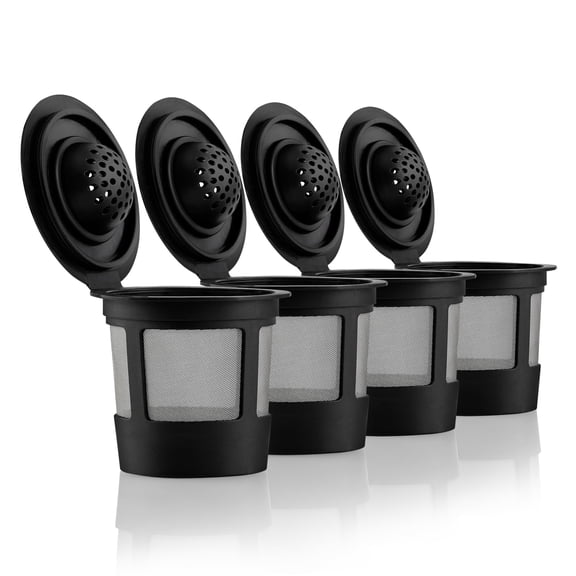 4 Reusable K Cups for Keurig Coffee Makers,Universal Eco-Friendly and Easy to Clean Reusable K Cups,K-Compact for Keurig 2.0 & 1.0 Brewers