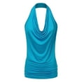 thumbnail image 4 of Women's Casual Neck Draped Front Sexy Backless Tank Top, 4 of 4