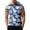 Royal Blue, variant on Men's Sleeveless Hoodie With Vibrant Floral Print Casual Lightweight Gym Tank Top For Summer Workouts