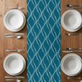 thumbnail image 6 of Teal Blue Stripes Table Runner - 72 Inch Long, Kitchen Dining Table Runner Dresser Scarves, Simple Geometric Modern Monochrome Farmhouse Decor for Coffee Tables Wedding Party Banquet, 6 of 8