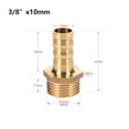 thumbnail image 2 of HUGFEGWE Brass Hose Fittings, Air Hose Fittings Connector Hose Adapter, Brass Pipe Fittings 3/8" Barb to 3/8" Male Thread Air Line Hose Fitting U2536-10877, 2 of 7