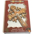thumbnail image 3 of Layered Olive Wood Cross Carved by Laser with Holy Land Samples - Hanging (12 cm or 5 inches) Small/Certificate, 3 of 4