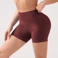 thumbnail image 2 of IWRICH Women's Workout Impact Shorts Scrunch Lifting Gym Seamless Booty Biker Shorts High Waisted Tummy Control Yoga Shorts Brown S, 2 of 3