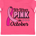 thumbnail image 4 of Inktastic Breast Cancer Awareness We Wear Pink in October Girls Toddler T-Shirt, 4 of 5