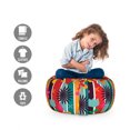 thumbnail image 2 of Floral Storage Toy Bag Chair, Arrangement of Hawaiian Tropical and Awakening Flower Petals on Vertical Stripes, Stuffed Animal Organizer Washable Bag, Small Size, Multicolor, by Ambesonne, 2 of 3