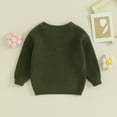 thumbnail image 3 of Okbabeha Baby Girl Floral Sweater Toddler Sweaters Long Sleeve Knit Sweater Crewneck Sweatshirt Newborn Infant Fall, 3 of 7