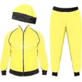 thumbnail image 2 of 90s Celebrity Costume Adults Yellow & Black Shell Suit Banmo, 2 of 4