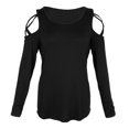 thumbnail image 1 of Blusa con hombros descubiertos y tiras para mujer, blusa de manga larga, túnica holgada Sunnimix blusa tops hombro frío, 1 of 8
