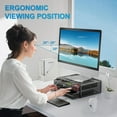 thumbnail image 2 of Marbrasse Monitor Stand with Drawer, Monitor Riser Mesh Metal, Monitor Stand with Storage, Desktop Computer Stand for PC, Laptop, Printer, 2 of 9