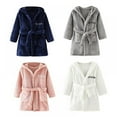 thumbnail image 3 of Children Bath Robes Flannel Winter Kids Sleepwear Hooded Robe Infant Nightgown for Boys Girls Baby Clothes For Kids,3-10 Years, 3 of 3