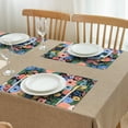 thumbnail image 3 of Pioneer Flower Floral Print Pattern Summer Placemats Table Placemats Set Of 4-Linen Kitchen Washable Placemats Table Mats 12x18 Inch Non-Slip Heat Resistant, 3 of 5