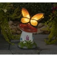 thumbnail image 2 of VP Home Butterfly Dream Mushroom Solar Powered LED Outdoor Statue Garden Light, 2 of 6